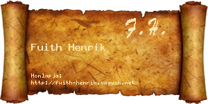 Fuith Henrik névjegykártya